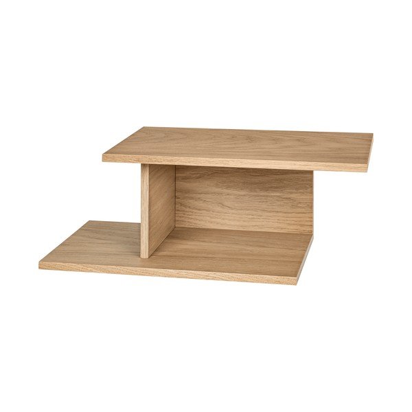 Závesný/s poličkami nočný stolík v dekore duba v prírodnej farbe Tann – noo.ma