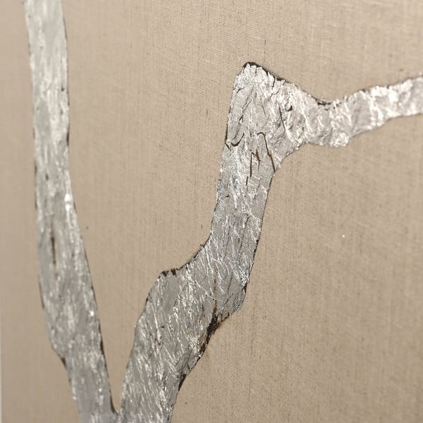 Ručne maľovaný obraz 90x120 cm Wild Horizon Silver – Malerifabrikken-image-2