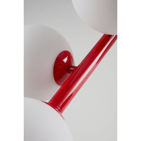 Červené/biele stropné svietidlo z opálového skla 30x104 cm Ekman – Jotex-image-3