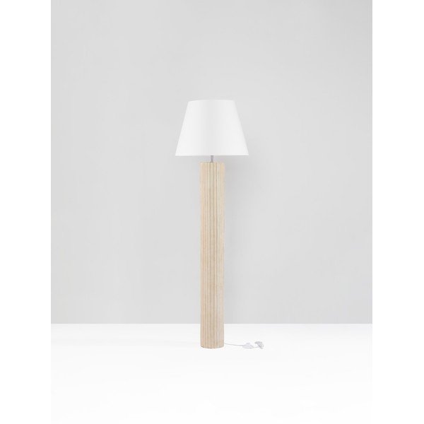 Biela/krémovobiela kamenná stojacia lampa (výška  150 cm) Bacoo – Nova Luce-image-3