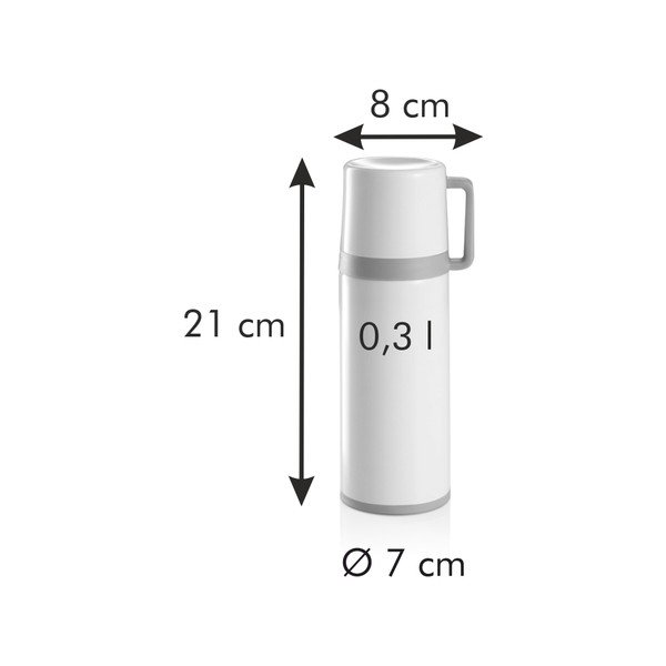 Krémovobiela termoska s hrnčekom 300 ml Constant Cream – Tescoma-image-2