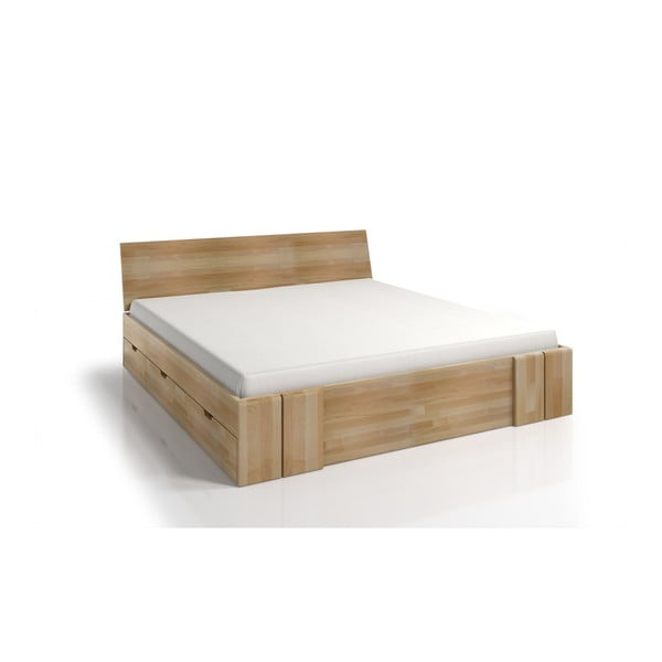 Dvojlôžková posteľ z bukového dreva so zásuvkou SKANDICA Vestre Maxi, 160 × 200 cm-image-2