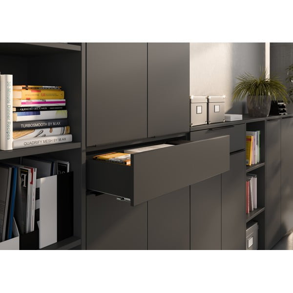 Antracitová šatníková skriňa 81x197 cm Mailand – Germania-image-1