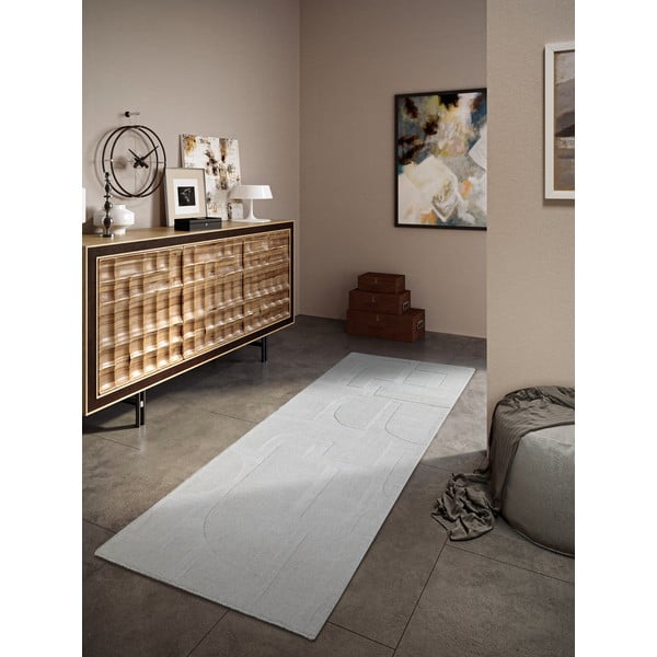 Krémovobiely ručne tkaný vlnený behúň 80x250 cm Alexis – Villeroy&Boch-image-1