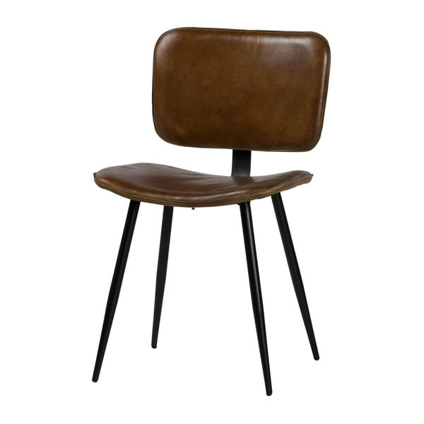 Jedálenská stolička s hnedým koženým sedadlom De Eekhoorn Range