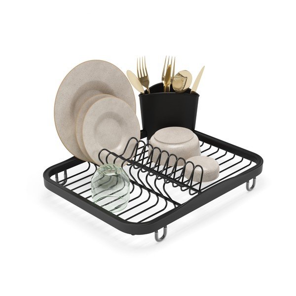 Čierny oceľový odkvapkávač 36x28 cm Sinkin – Umbra