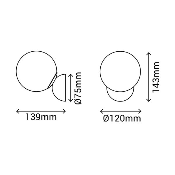 Nástenné svietidlo SULION Bola, ø 12 cm-image-4