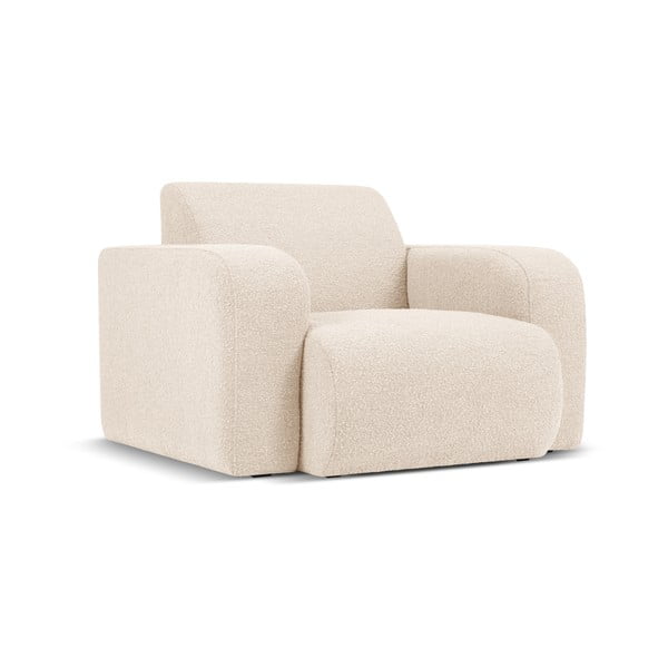 Béžové kreslo z textílie bouclé Molino – Micadoni Home