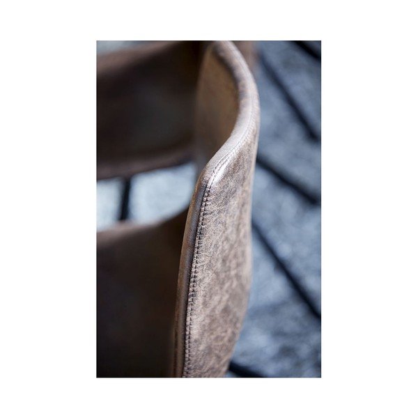 Svetlohnedá jedálenská stolička s čiernou podnožou Canett Coronas-image-4