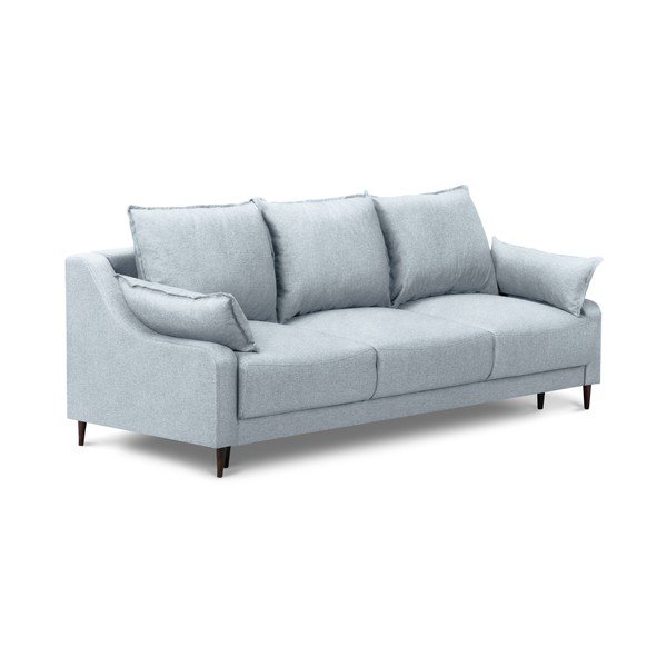 Svetlomodrá rozkladacia pohovka s úložným priestorom Mazzini Sofas Ancolie, 215 cm-image-2