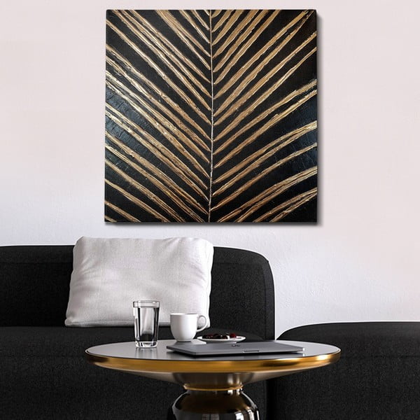 Ručne maľovaný obraz 70x70 cm Palm Leaf – Wallity-image-1