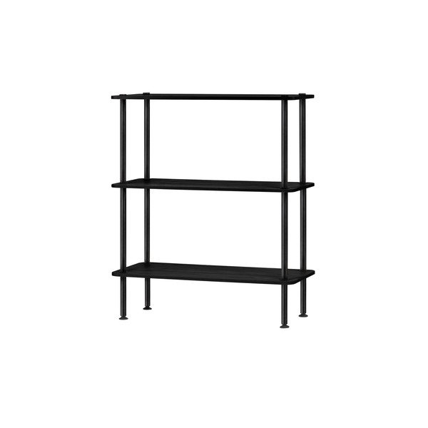 Čierny regál v dekore duba 80x90,5x35 cm Teidi – noo.ma