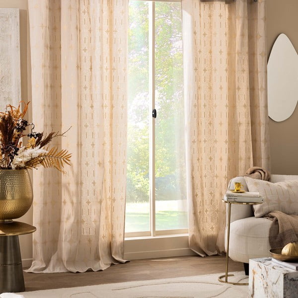 Béžový záves 140x240 cm Ondine – douceur d'intérieur-image-3