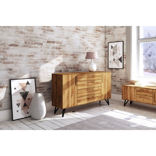 Vysoká komoda z dubového dreva 182x100 cm Golo - The Beds-image-4