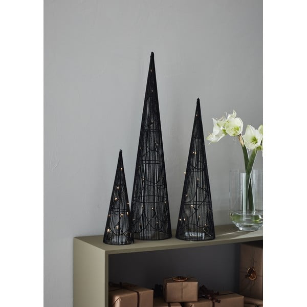 Čierne vianočné svetelné dekorácie v súprave 3 ks Dunge – Markslöjd-image-1