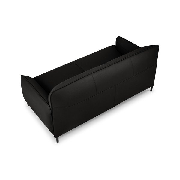 Čierna kožená pohovka Windsor & Co Sofas Neso, 175 x 90 cm-image-3