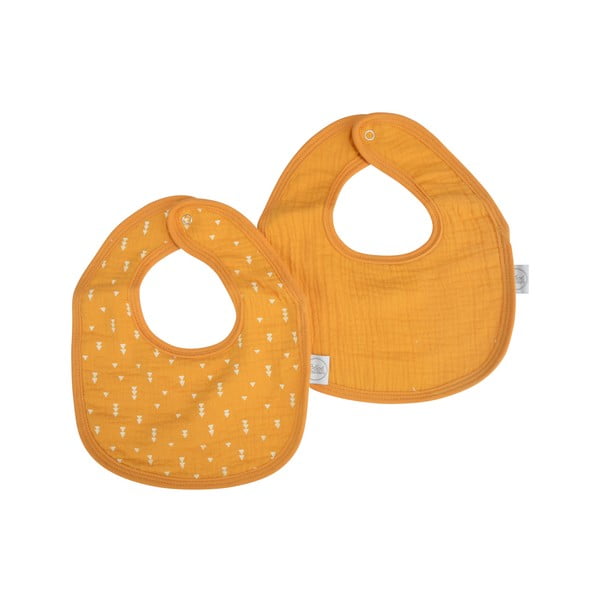 Žlté mušelínové podbradníky v súprave 2 ks – Bébé Douceur
