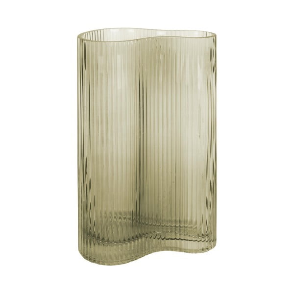 Zelená sklenená váza PT LIVING Wave, výška 27 cm