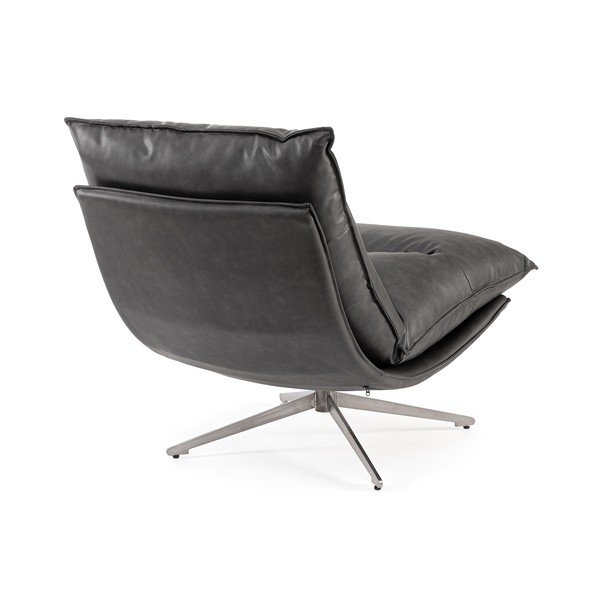 Tmavosivé kreslo s úložným priestorom z imitácie kože Alanez – Bizzotto-image-4