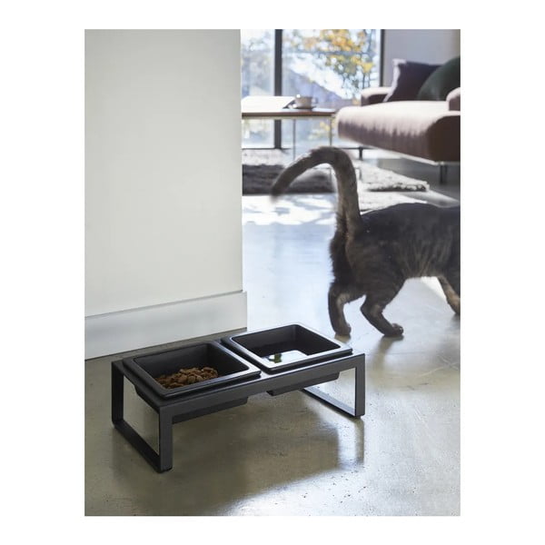 Súprava misky a boxu na granule pre domáceho maznáčika Tower – YAMAZAKI-image-2