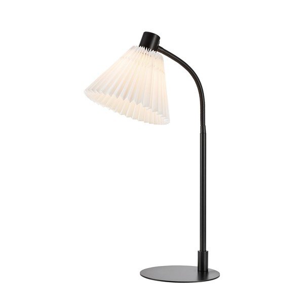 Bielo-čierna stolová lampa s textilným tienidlom (výška 59 cm) Mira – Markslöjd