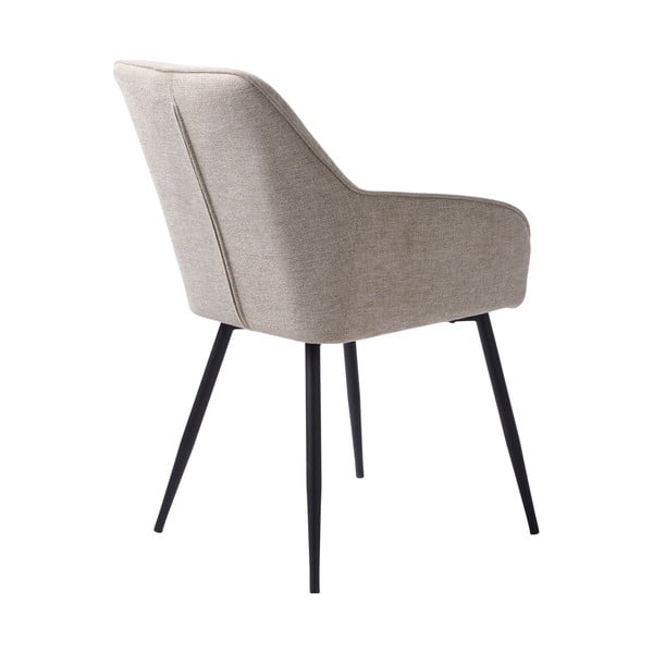 Béžové čalúnené jedálenské kreslo s podrúčkami Nolan – Unique Furniture-image-3