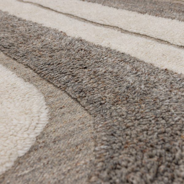 Sivý/béžový koberec s prímesou vlny 170x240 cm Moro – WOOOD-image-3