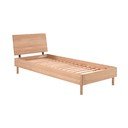 Jednolôžková posteľ z dubového dreva s roštom 90x200 cm v prírodnej farbe Forrest – Vipack