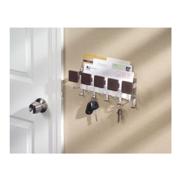 Držiak na kľúče s priehradkou na listy InterDesign Fombu-image-2