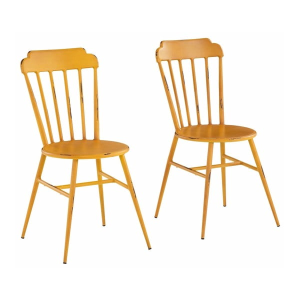 Sada 2 žltých bukových stoličiek Støraa Toledo