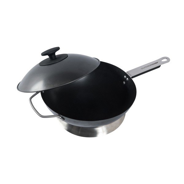 Grilovacia oceľová panvica s pokrievkou ø 33 cm – Outdoorchef-image-2