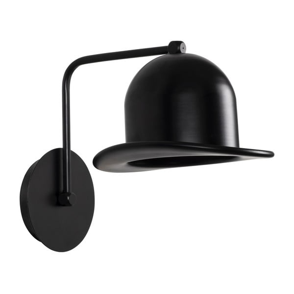 Čierne nástenné svietidlo Mini Hat Wall Lamp Rastoro