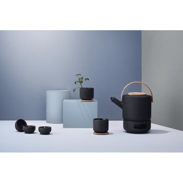 Čierna kameninová kanvica na čaj 1,25 l Theo – Stelton-image-2