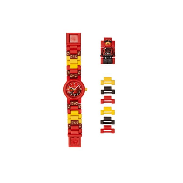 Červeno-žlté hodinky s figúrkou LEGO® Ninjago Kai