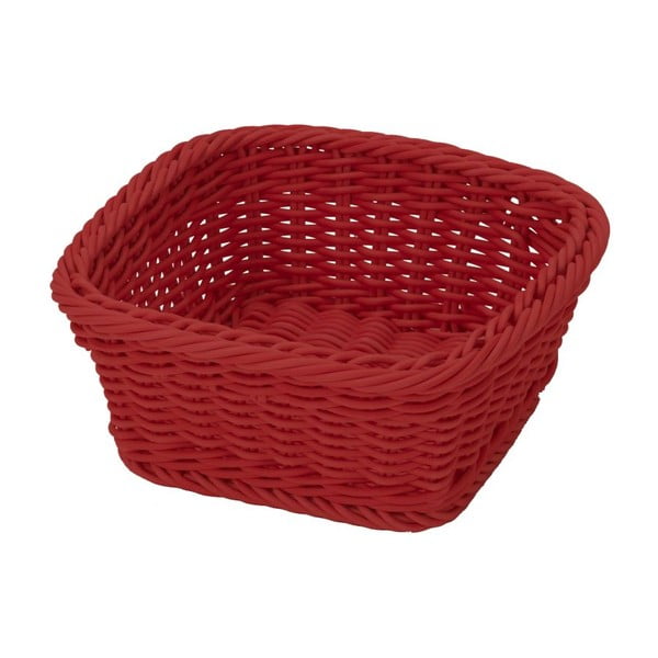Červený stolový košík Saleen, 19 × 19 cm