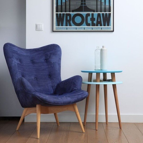 Odkladací stolík UFO 61x45 cm, žltý-image-2