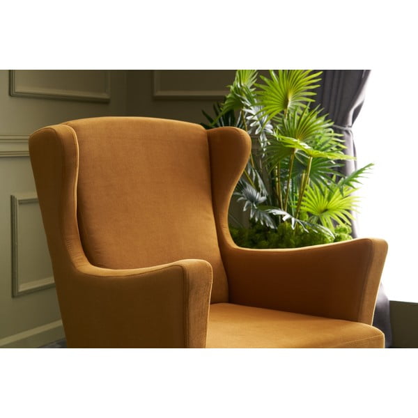 Žlté kreslo ušiak Lola Brejer – Artie-image-4