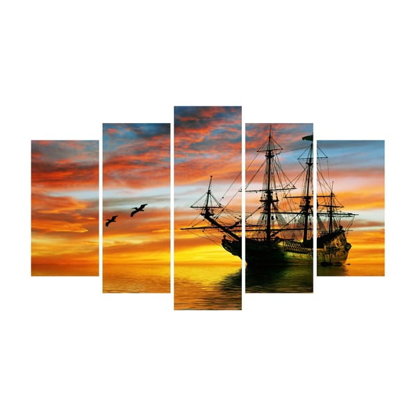 Viacdielny obraz na plátne Pirátskej lode