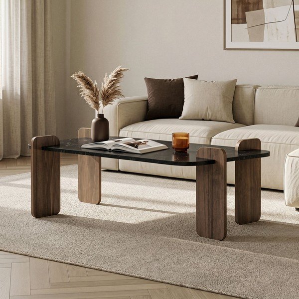 Čierny konferenčný stolík 60x120 cm Renard – Nordure-image-1