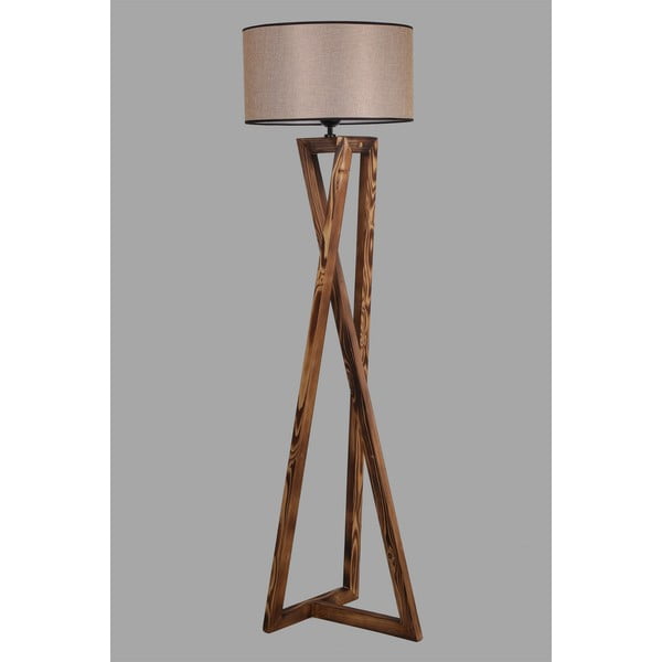 Hnedá stojacia lampa s textilným tienidlom (výška  149 cm) Maçka – Opviq lights-image-2