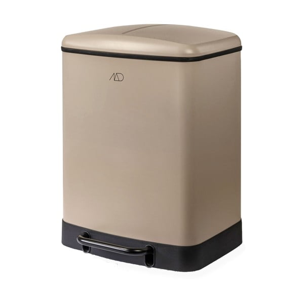 Béžový kovový pedálový odpadkový kôš na triedený odpad 24 l Wonda – Mette Ditmer Denmark