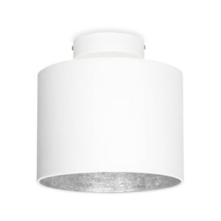 Biele stropné svietidlo s detailom v striebornej farbe Sotto Luce MIKA XS CP