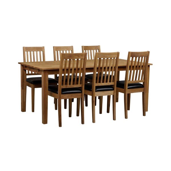 Jedálenský stôl z masívneho dubového dreva Folke Finnus, 180 × 90 cm-image-1