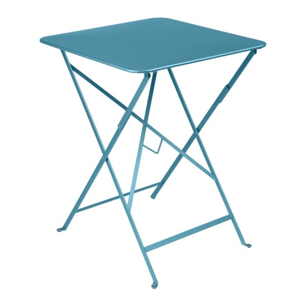 Modrý záhradný stolík Fermob Bistro, 57 × 57 cm