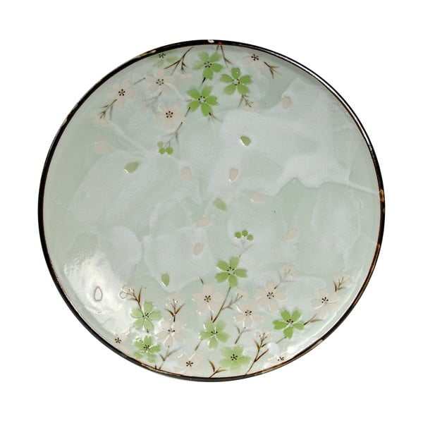 Porcelánový tanier Tokyo Design Studio Green Cosmos, 25.5 cm