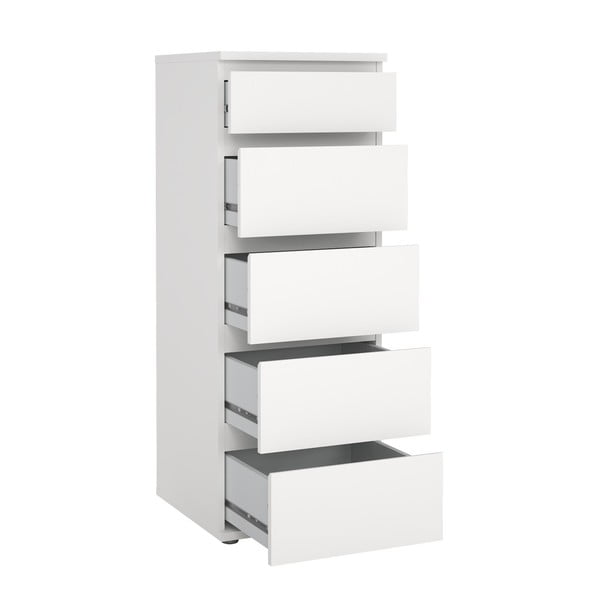 Biela vysoká komoda 40x107 cm Nova – Tvilum-image-3