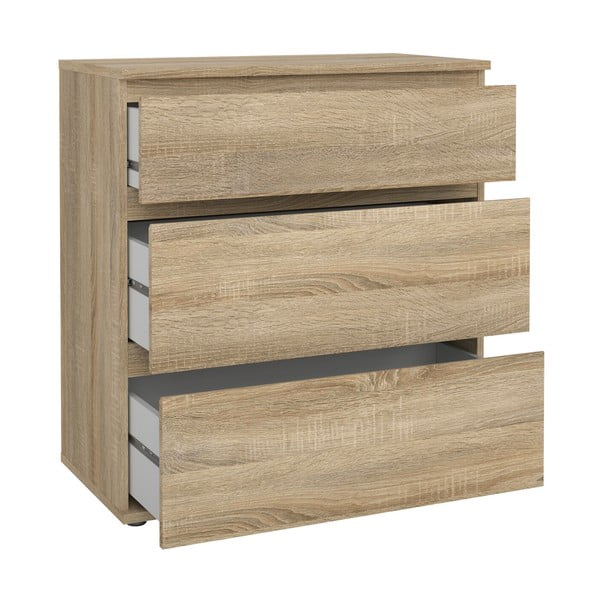 Nízka komoda v dekore duba v prírodnej farbe 77x84 cm Nova – Tvilum-image-3