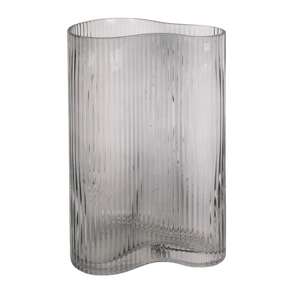Sivá sklenená váza PT LIVING Wave, výška 27 cm-image-2