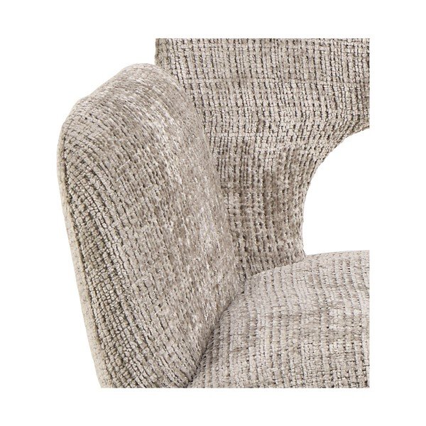 Svetlosivé čalúnené jedálenské kreslo s podrúčkami Graham – Actona-image-4