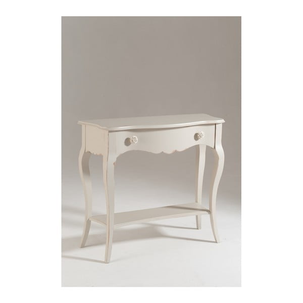 Biely drevený konzolový stolík Olle